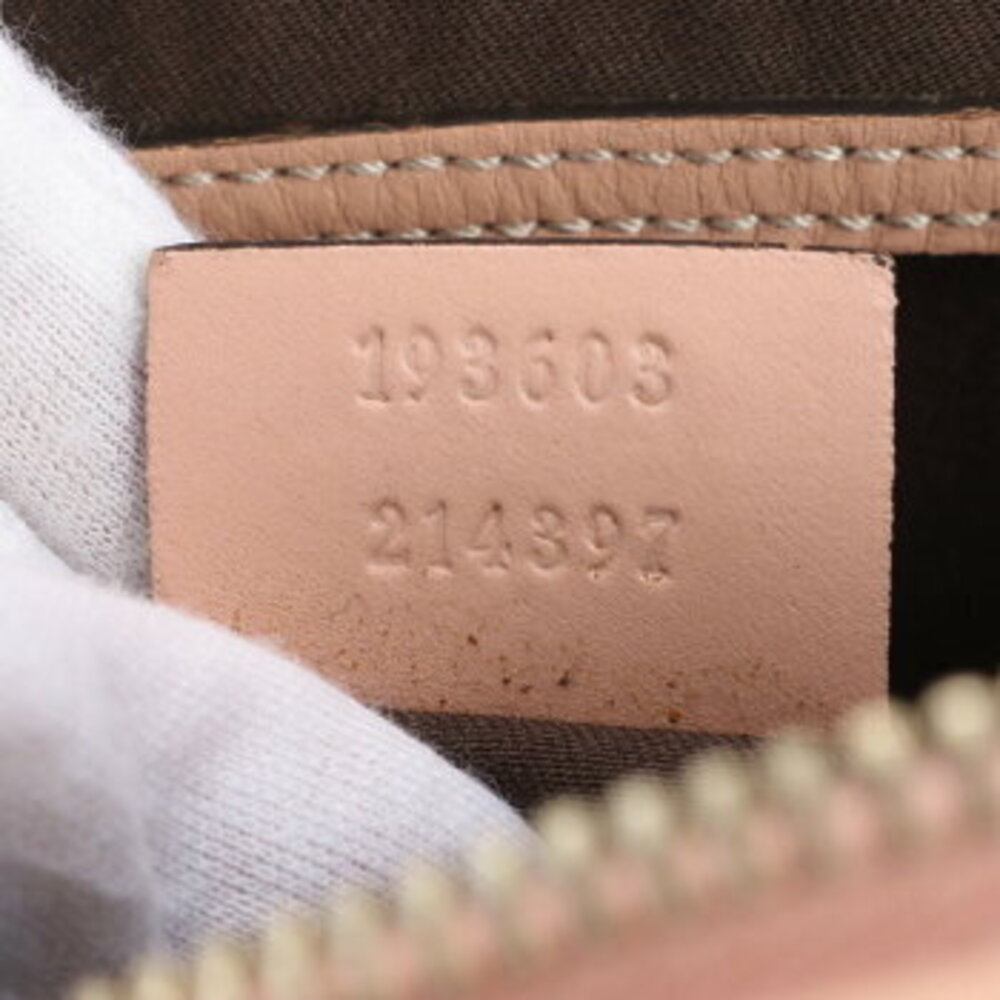 Gucci Leather Handbag Tote Crystal GG Boston - Picture 9 of 9